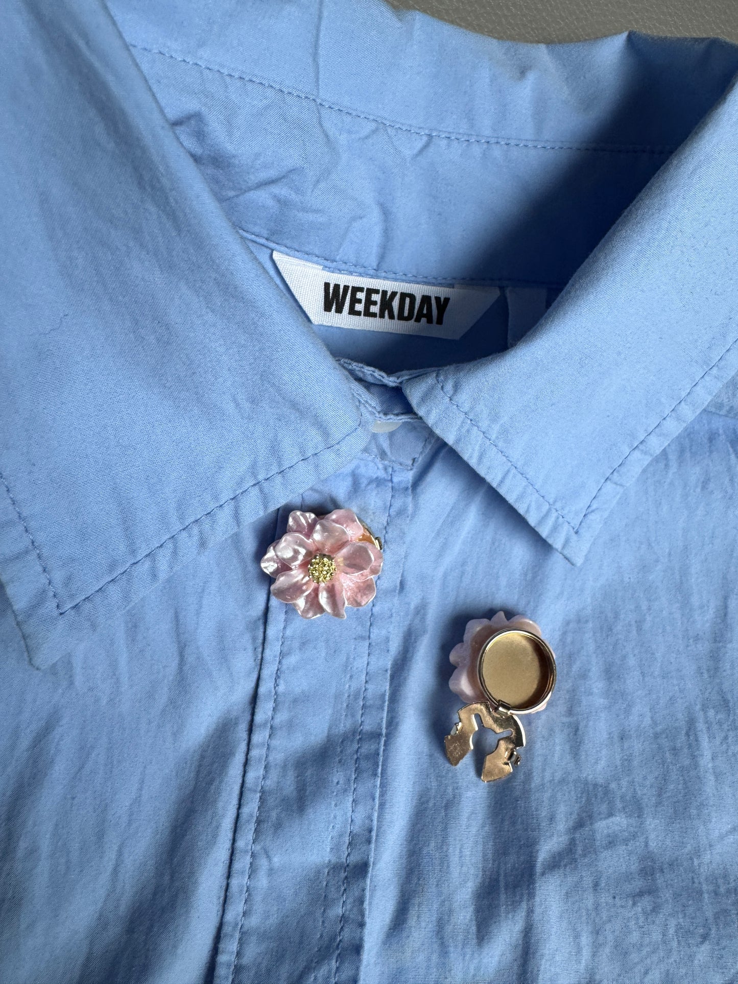 Gardenia Flower Button Cover - Pink