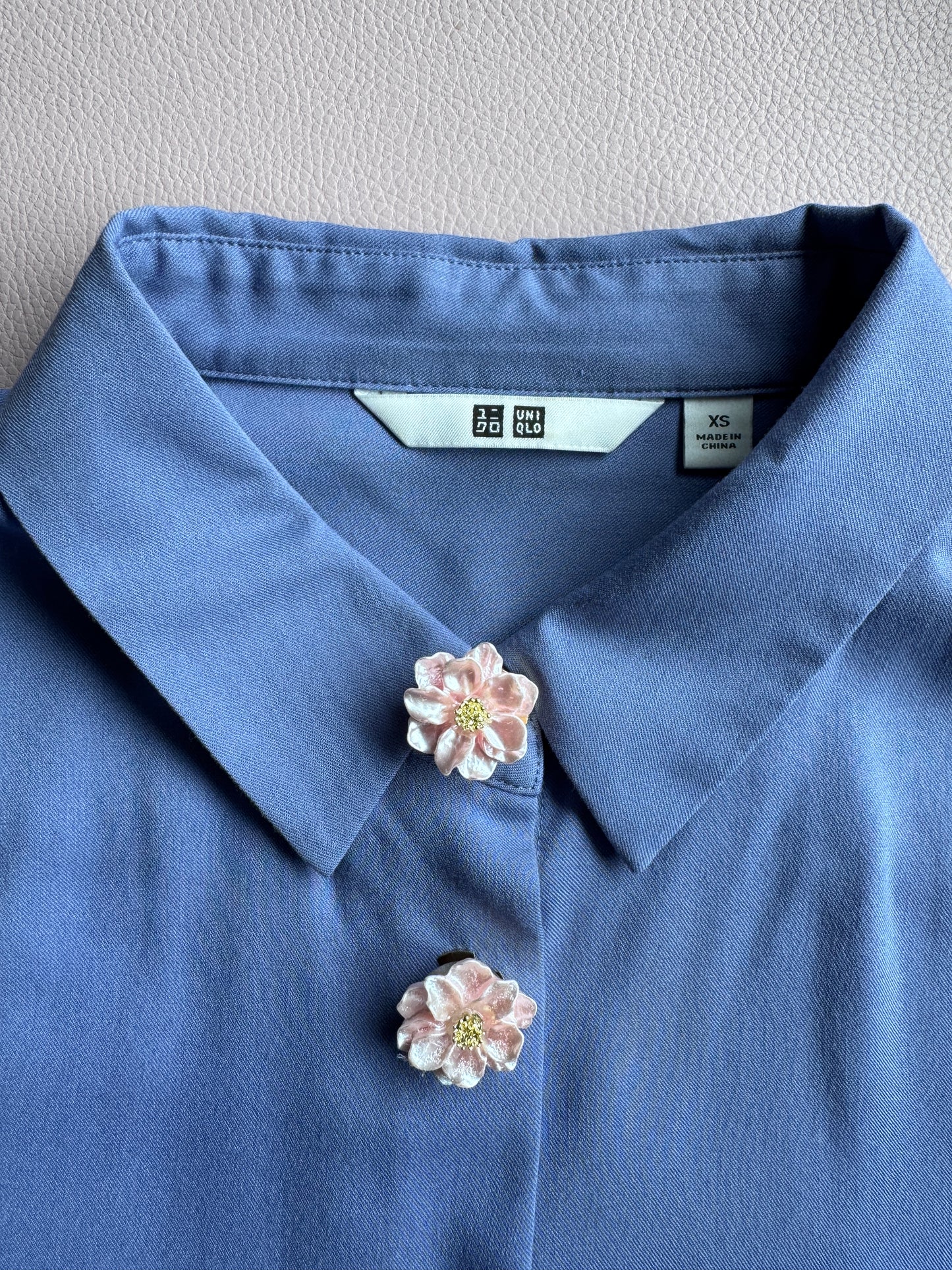 Gardenia Flower Button Cover - Pink