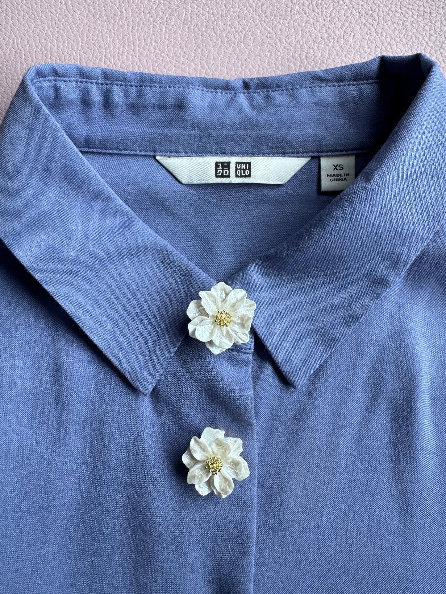 Gardenia Flower Button Cover - White