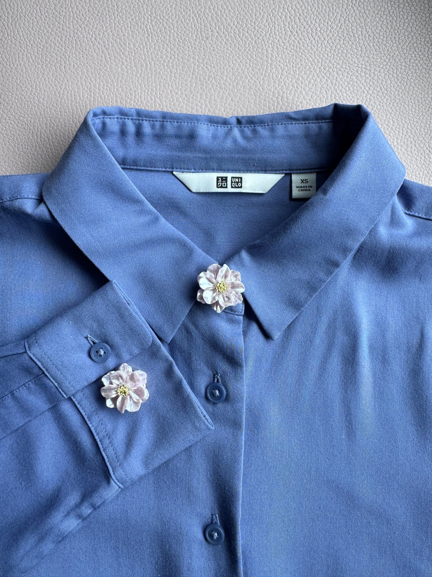 Gardenia Flower Button Cover - White