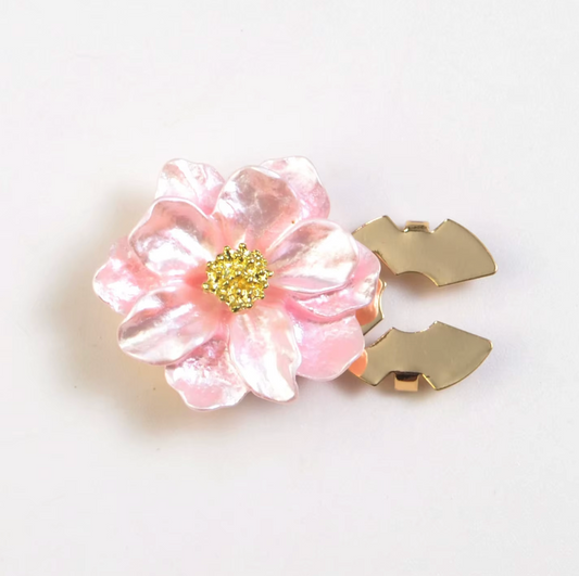 Gardenia Flower Button Cover - Pink