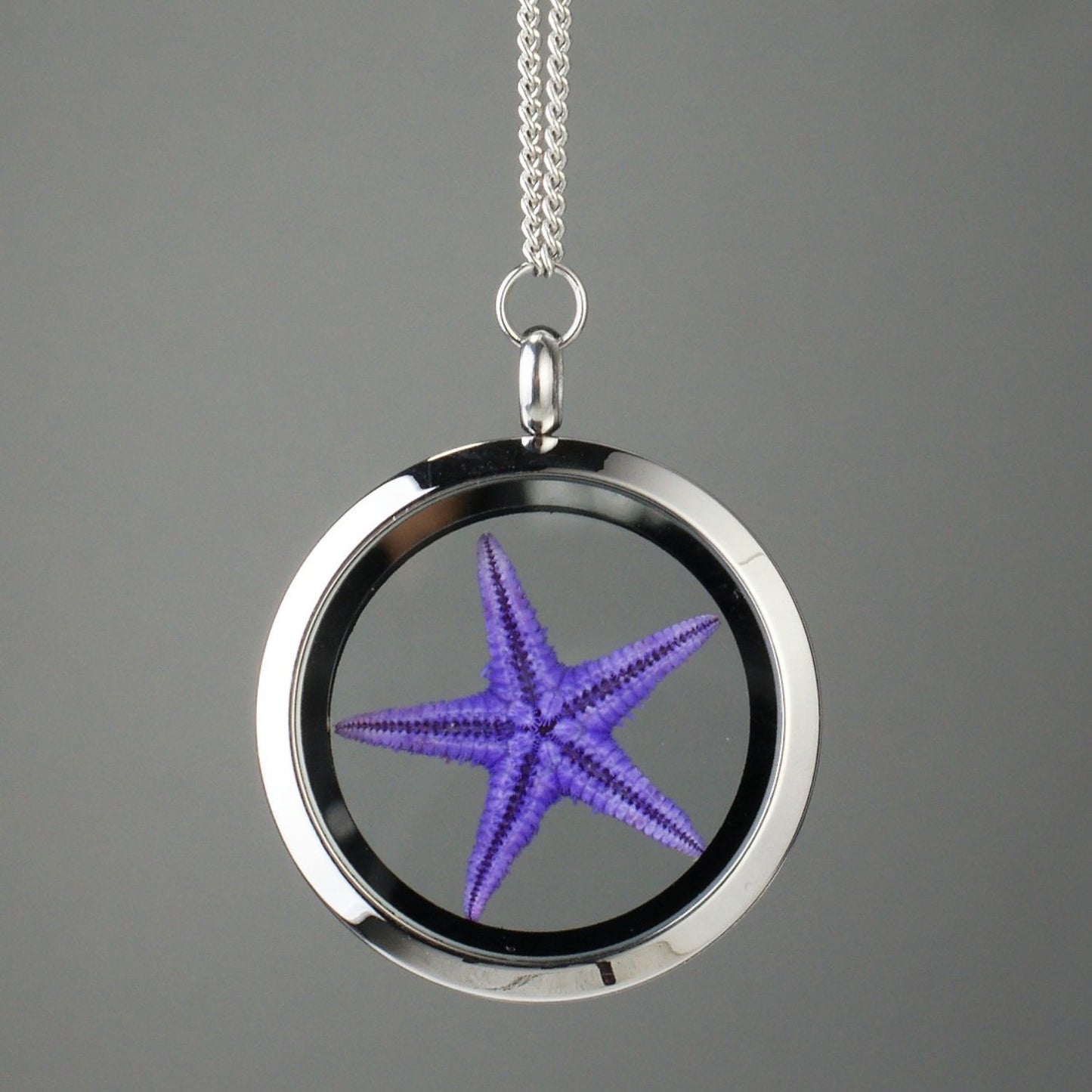 Healing Starfish Amulet – Purple Starfish Under Glass