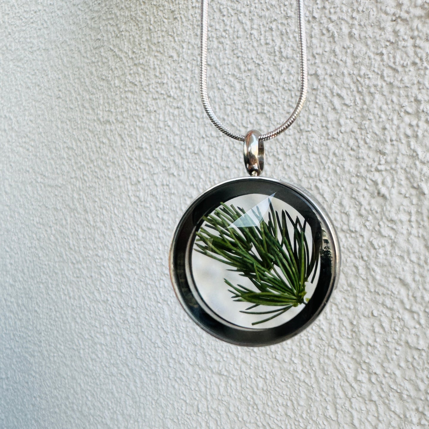 Statement Necklace With Natural Pine Needles