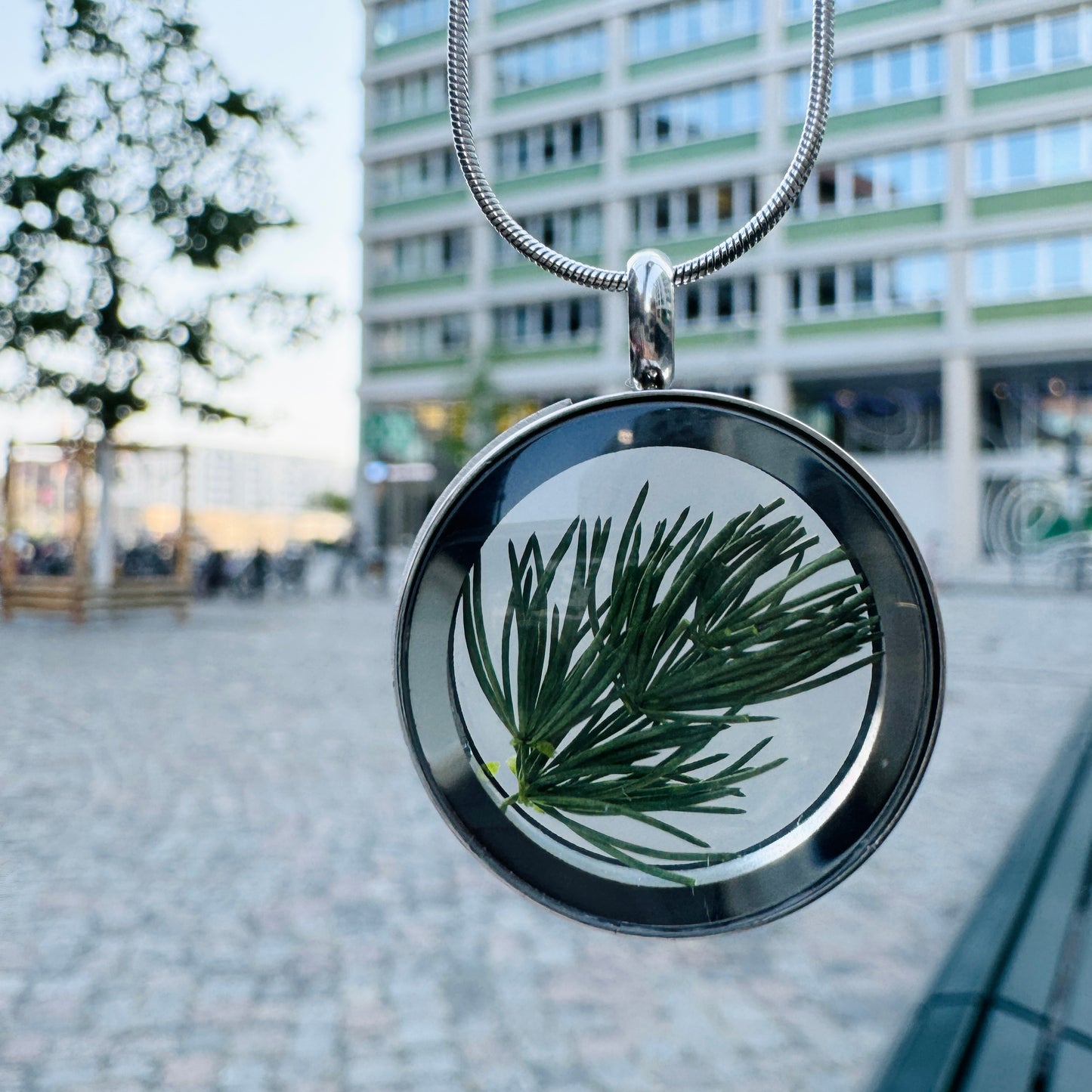 Statement Necklace With Natural Pine Needles