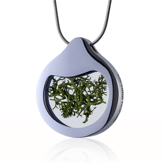 Designer Necklace With Green Moss