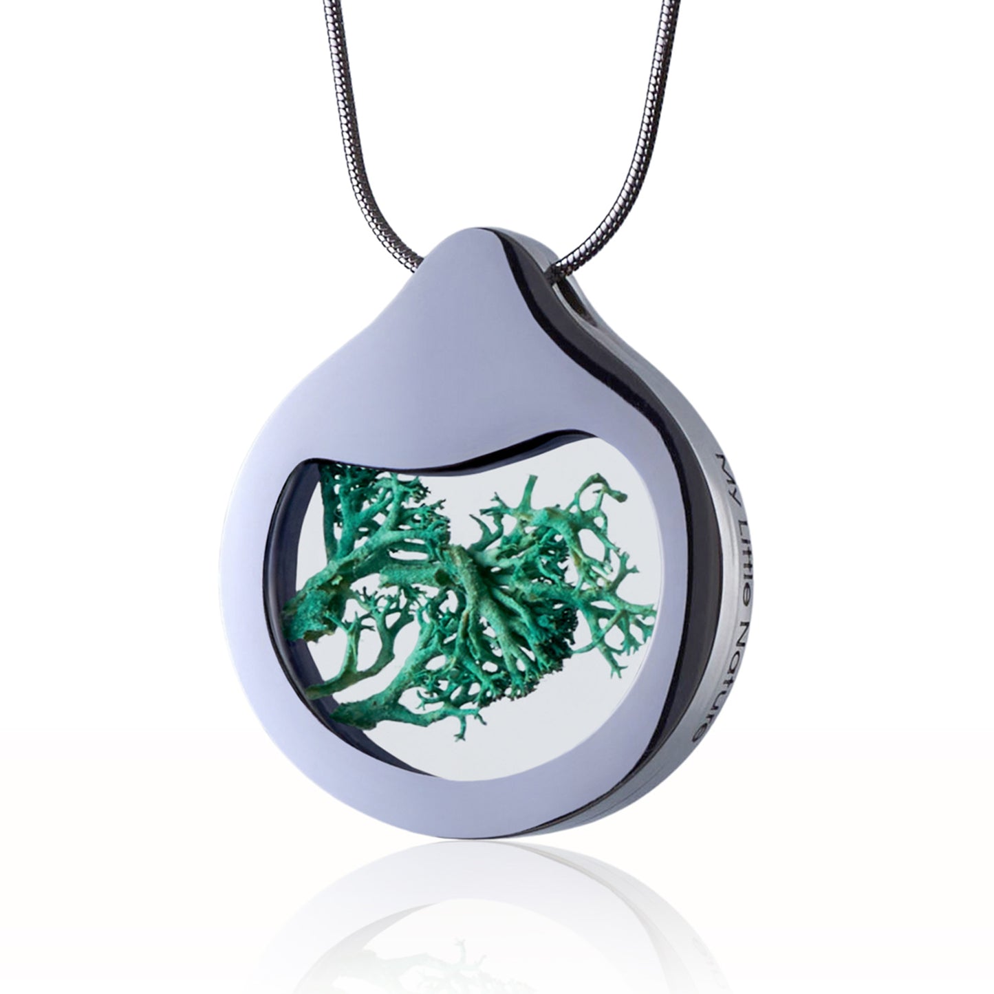 Designer Necklace With Sea Blue Moss