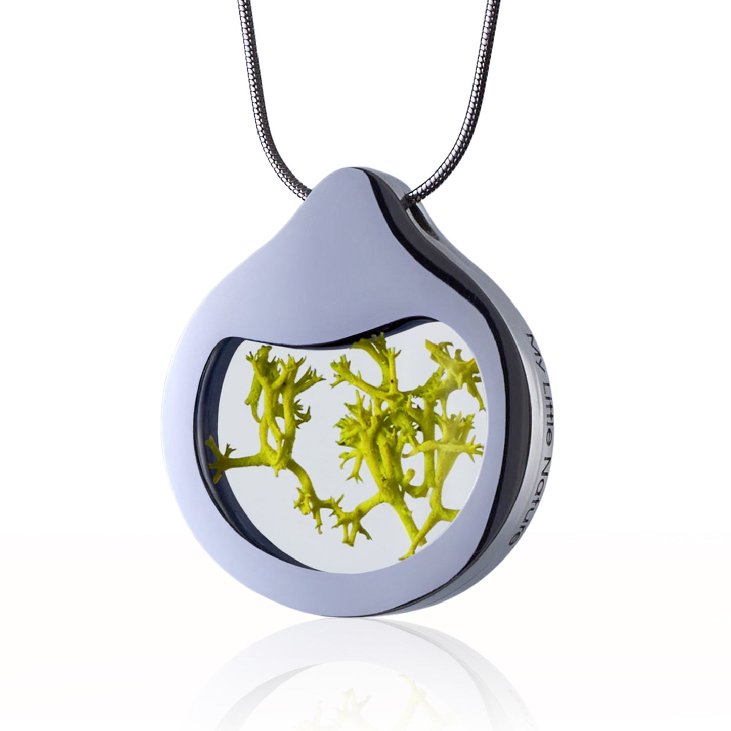 Designer Necklace With Neon Green Moss