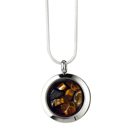 Tiger's Eye Healing Gemstone Designer Necklace For Taurus, Gemini, Leo & Capricorn