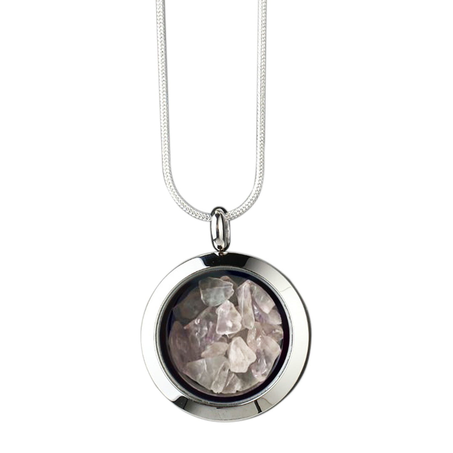 Rose Quartz Pendant Healing Gemstone Designer Necklace - January Birthstone