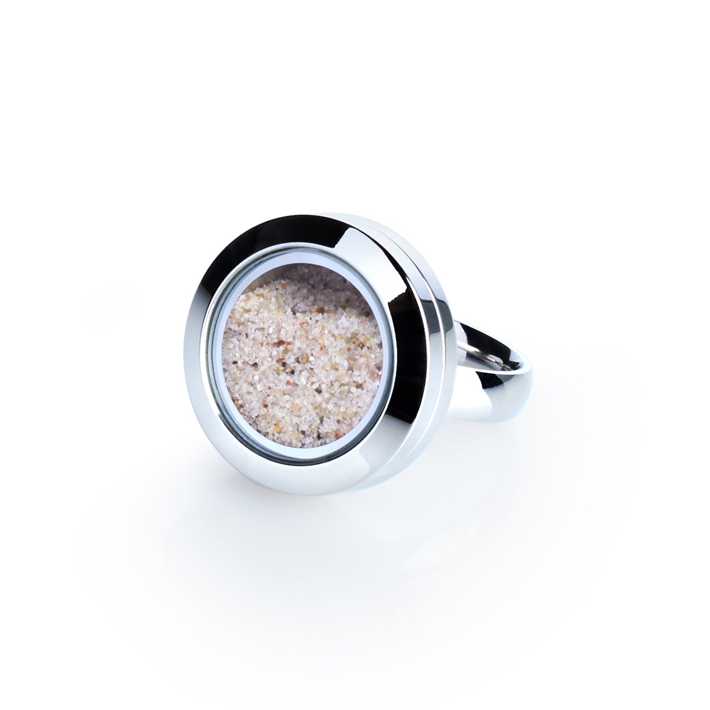 Statement ring with beach sand