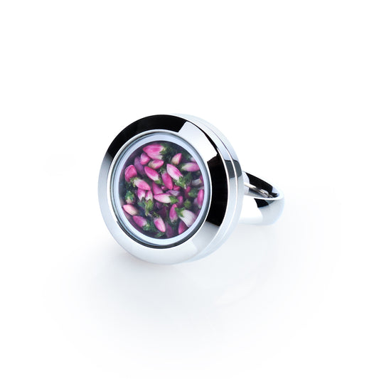 Statement ring with heather flower