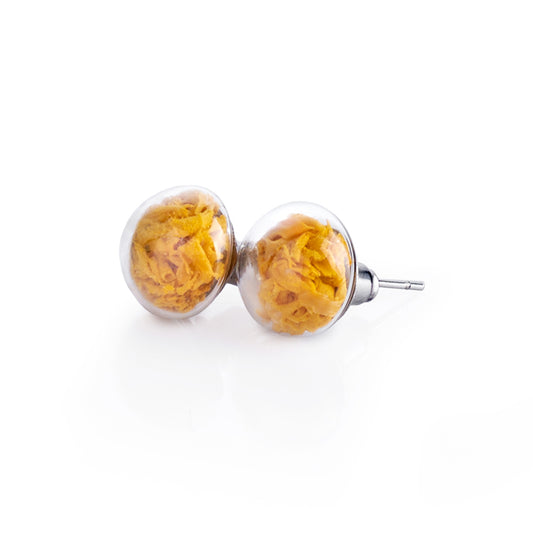 Stud Earrings Yellow Moss